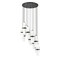 Z-Lite Cayden Chandelier, 11-Light, 24 In.W x 16.75 In.H, Matte Black/Clear + Etched Opal 1946P-11R-MB - alternate 3